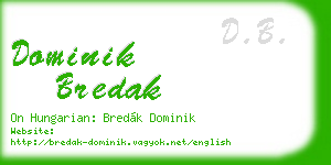 dominik bredak business card